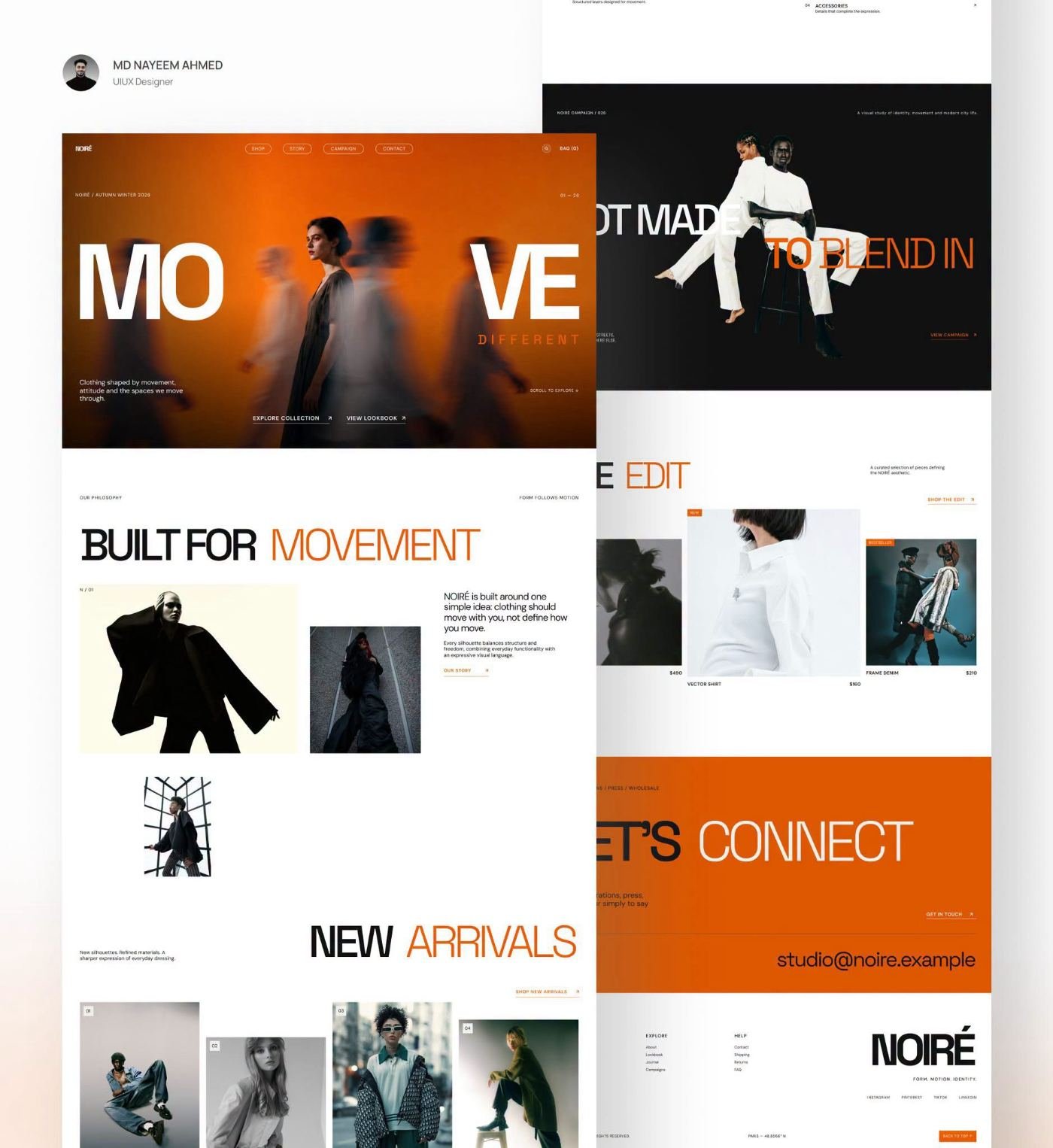 NOIRÉ full layout